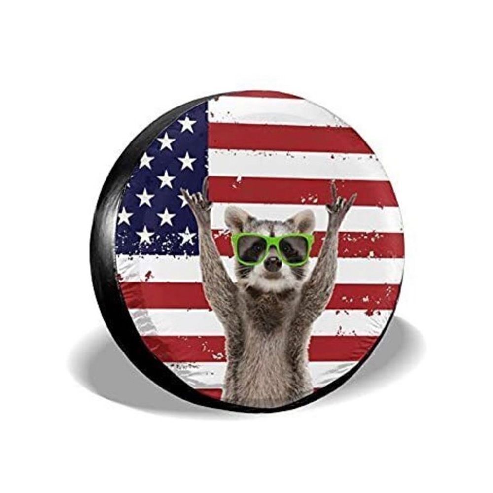 Funny Raccoon American Waterproofing Spare Tire Cover 27"-34" NWOT